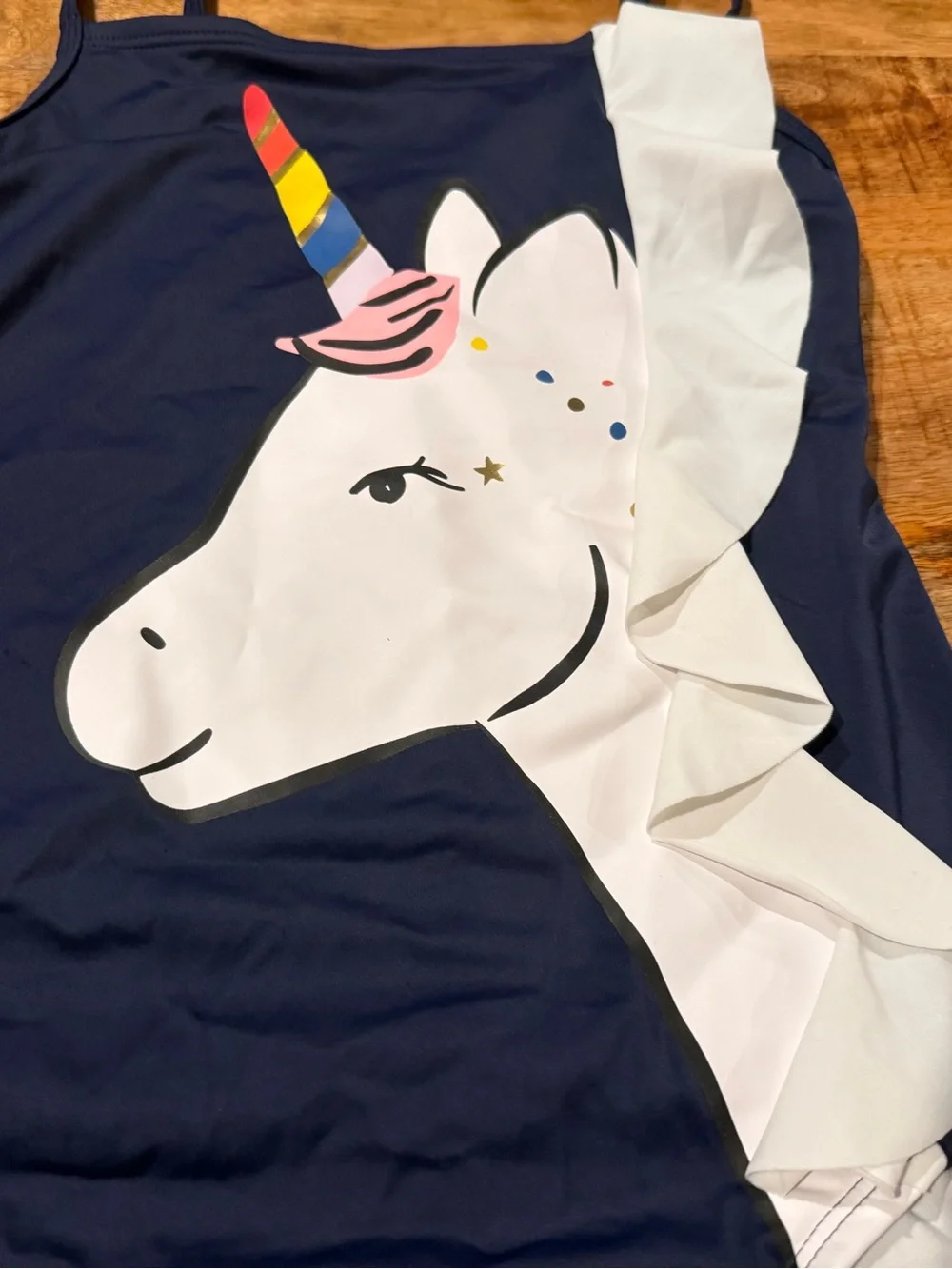 Hanna Andersson Unicorn One Piece Swimsuit Size 12